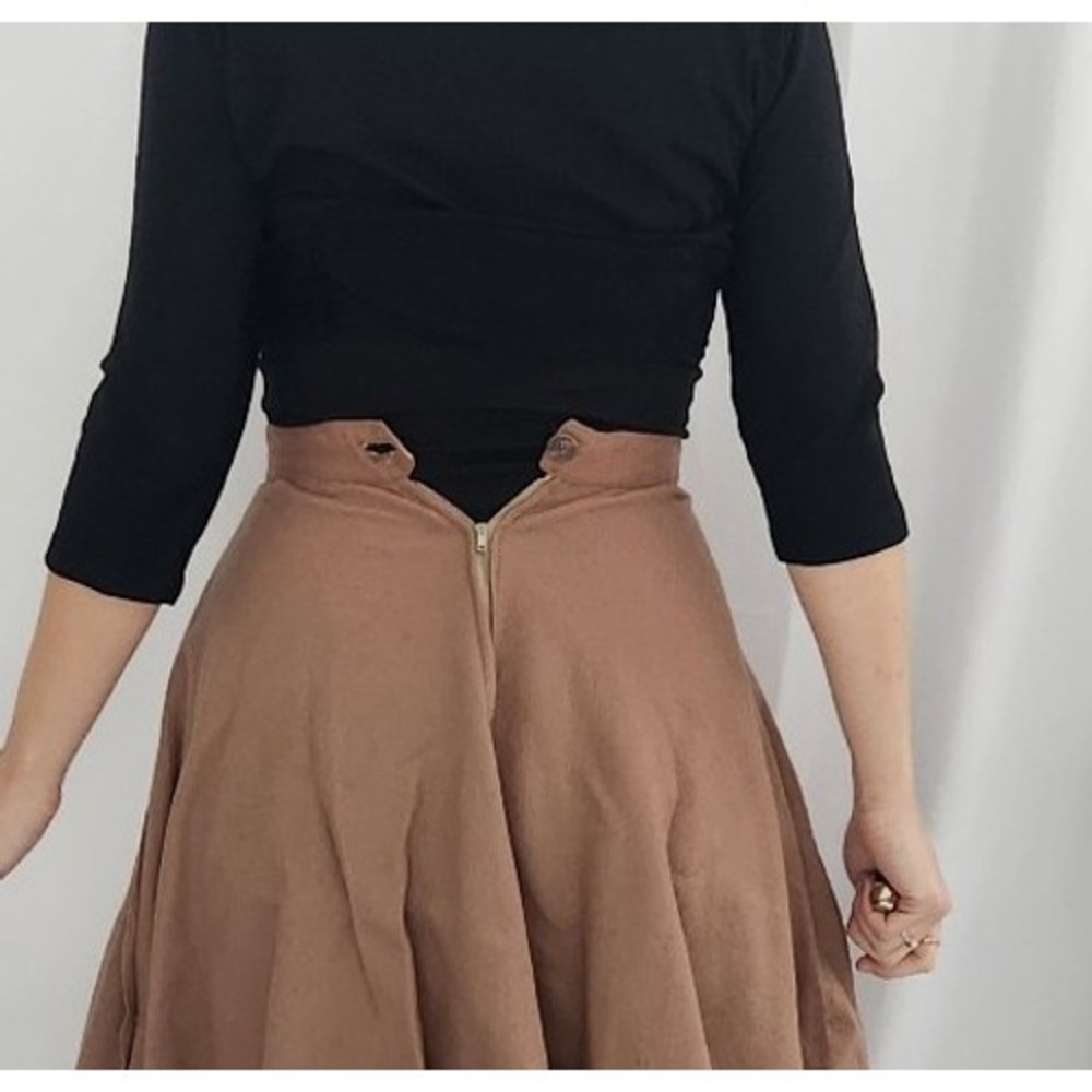 60s Hand Made Felt Skirt and Matching Top - Picture 5 of 6